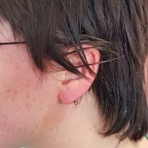 Nordik Piercing: Piercing lobe transversal